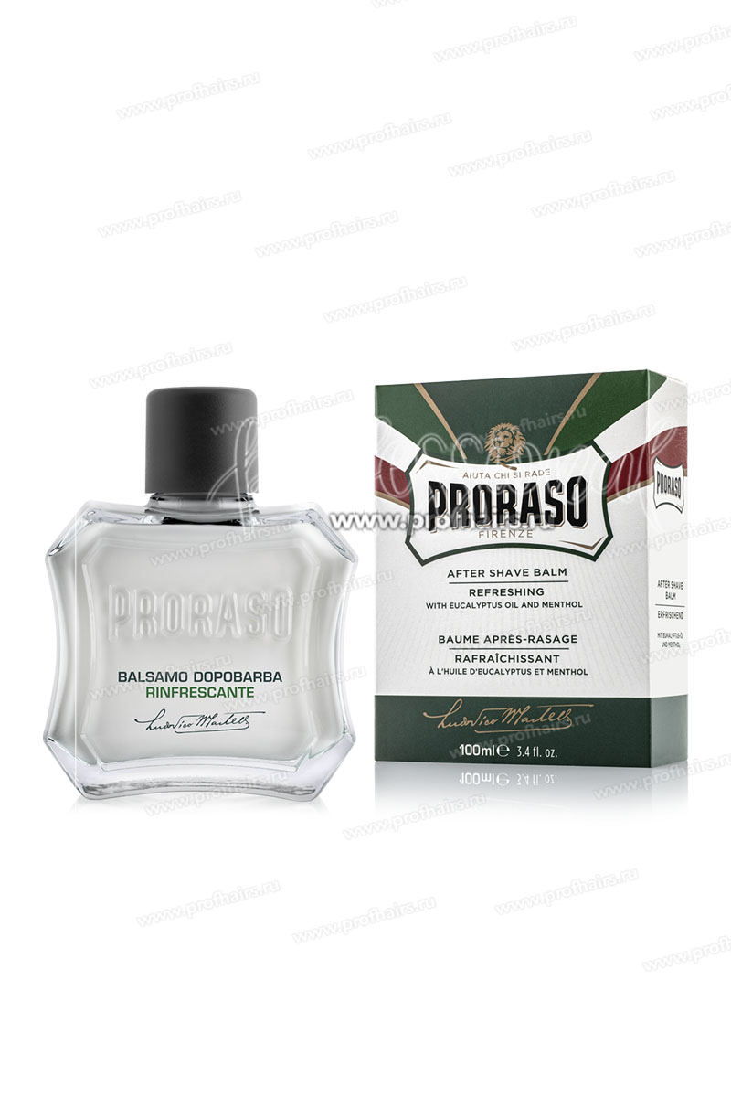 Proraso Green Бальзам после бритья Освежающий Эвкалипт Ментол 100 мл.