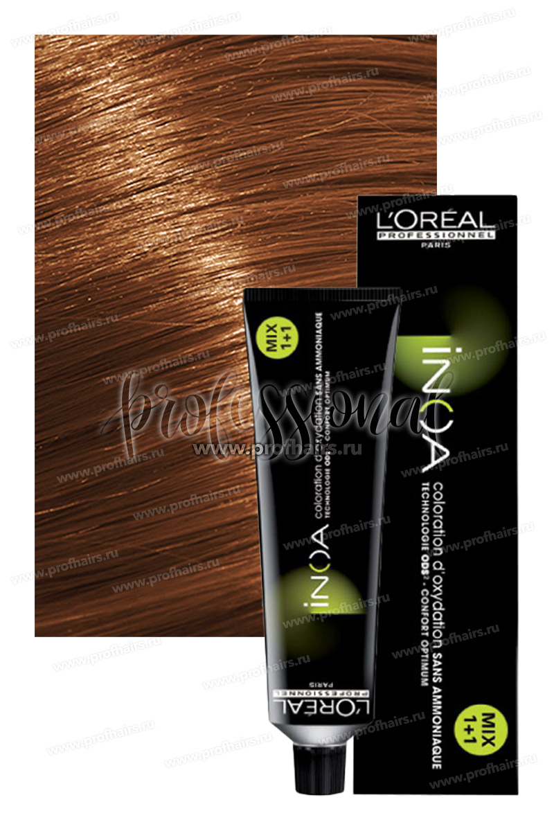 L'Oreal INOA 6.34 темный блондин золотистый медный