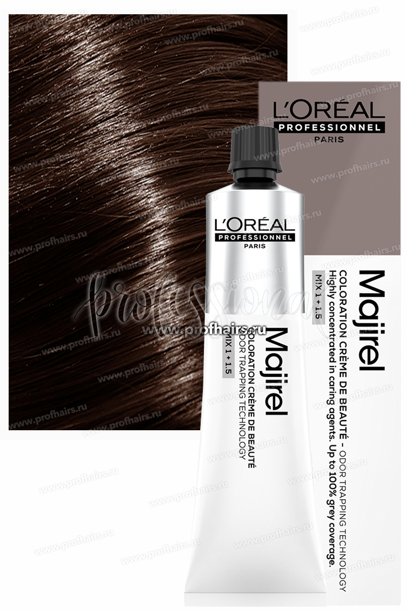 L'Oreal Majirel Краска для волос Мажирель 4.15 Шатен пепельный красное дерево 60 мл.