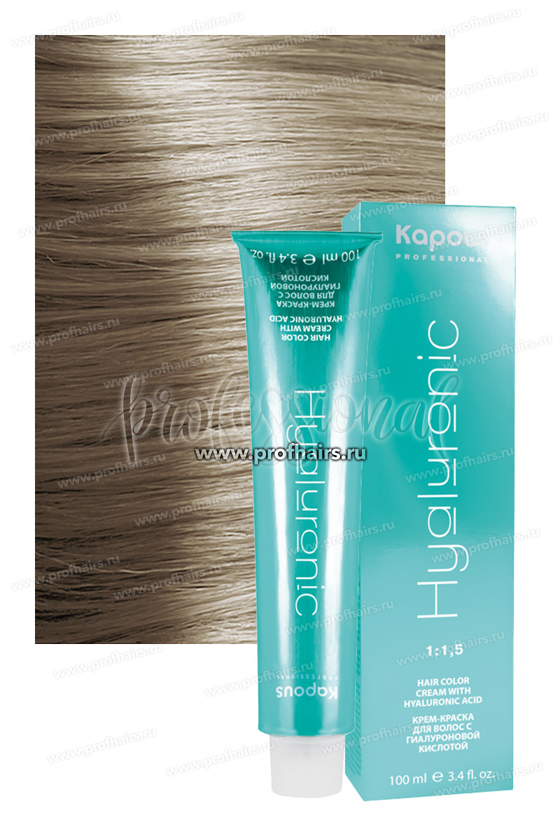 Kapous Hyaluronic Acid 9.1 Очень светлый блондин пепельный 100 мл