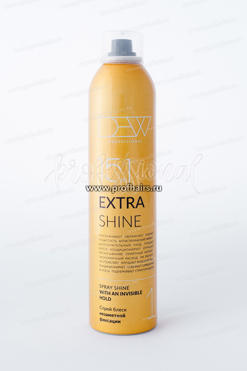 Dew Professional Extra Shine 15 в 1 Спрей блеск незаметной фиксации 300 мл.