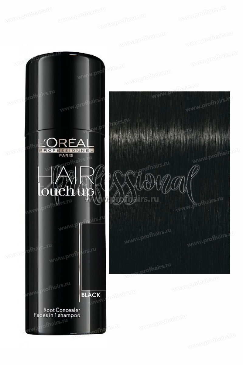 L'Oreal Hair Touch Up Black Профессиональный консилер для волос Черный 75 мл.