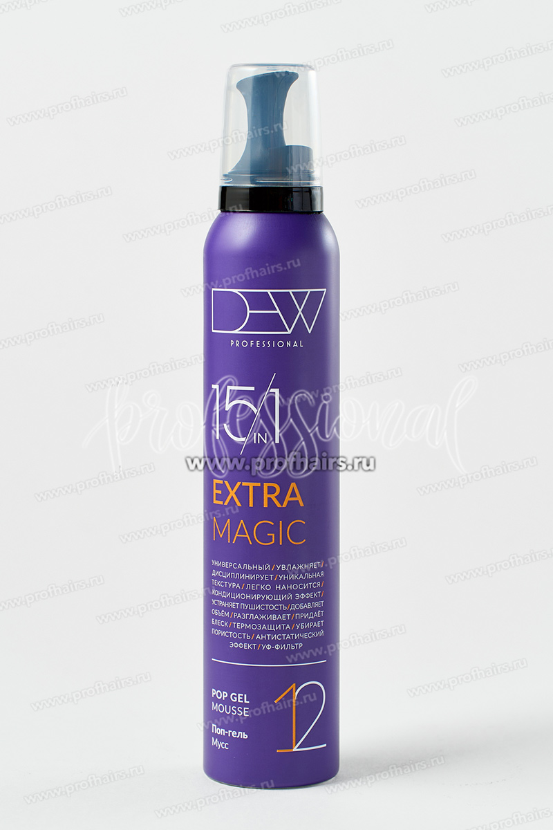 Dew Professional 15в1 Extra Magic Поп-гель мусс для волос 200 мл.