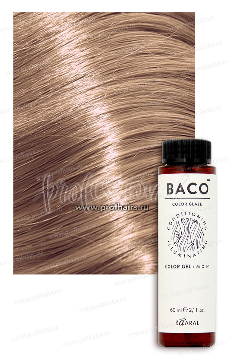 Kaaral Baco ColorGlaze Полуперманентный краситель с кислотным pH 9.12 Очень светлый блондин пепельно-фиолетовый 60 мл.