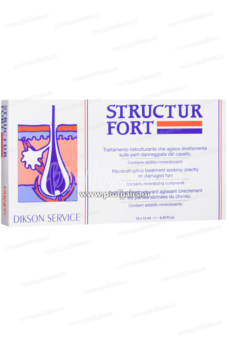 Dikson Structur Fort ампульное средство мгновенного действия для восстановления волос 10*12 мл.