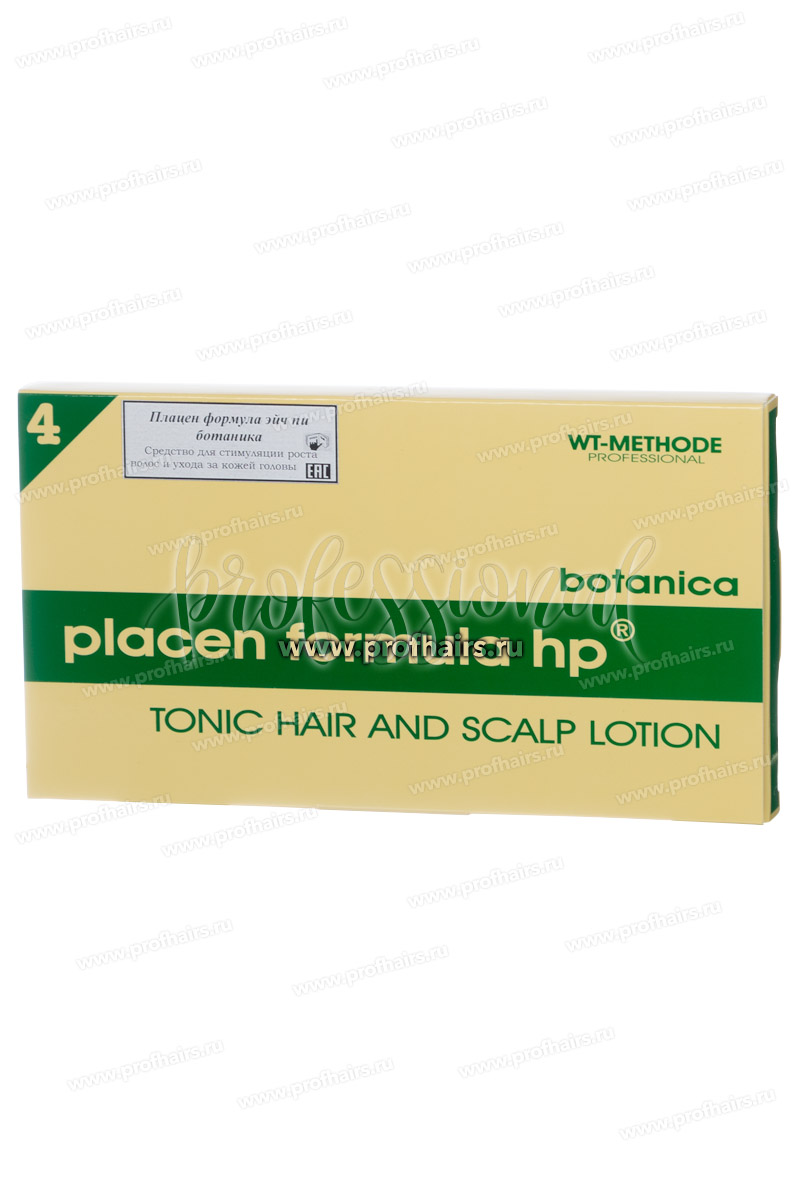WT-Methode Placen Formula HP (4) Botanica  Ампулы против выпадения и для стимуляции роста волос