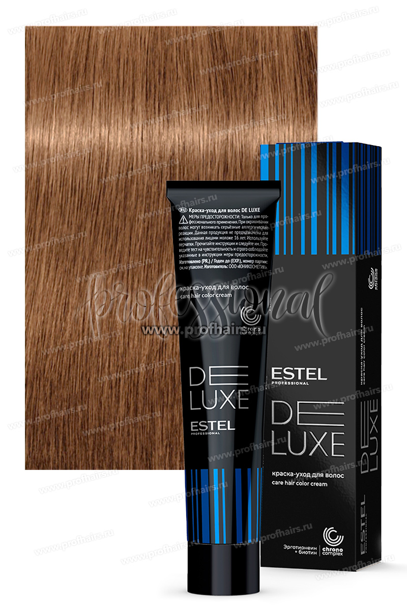 Estel DeLuxe 8/36 Светло-русый золотисто-фиолетовый Краска-уход 60 мл.