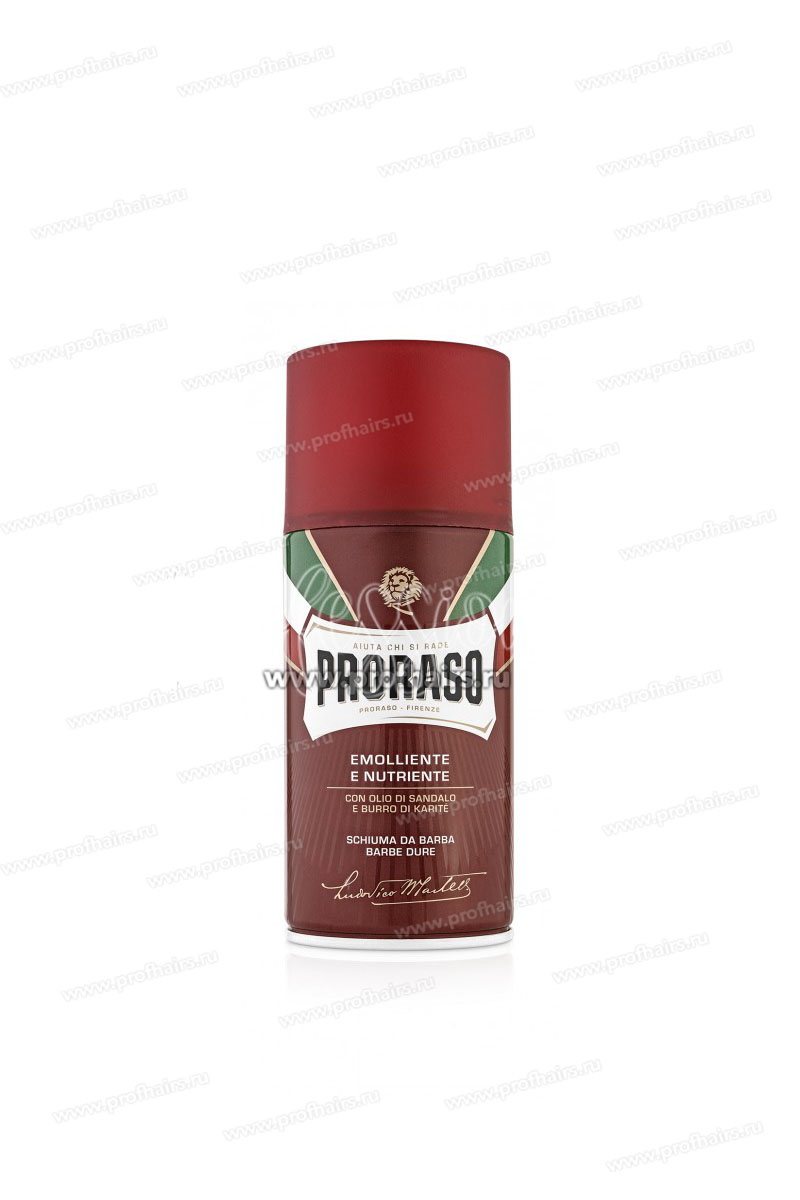 Proraso Red Пена для бритья питательная с маслом сандала и маслом ши 300 мл.