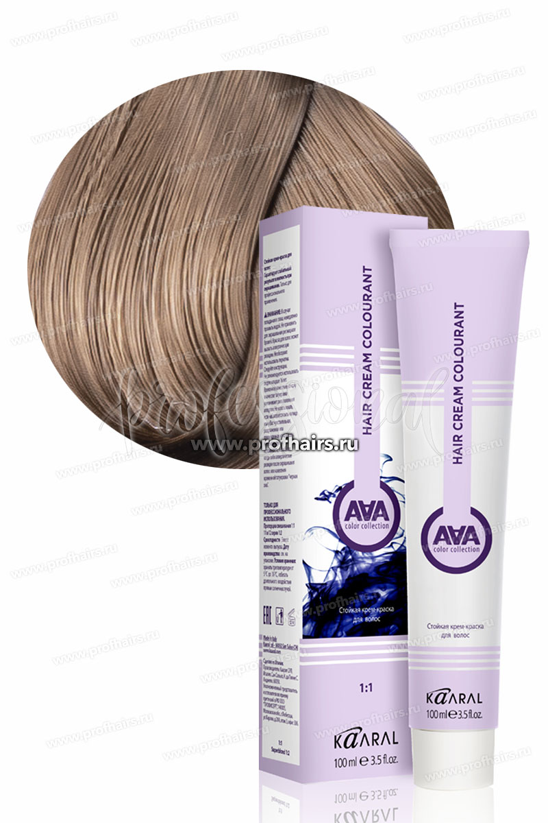 Kaaral AAA Стойкая краска для волос 8.82 Светлый блондин бежево-фиолетовый 100 мл.