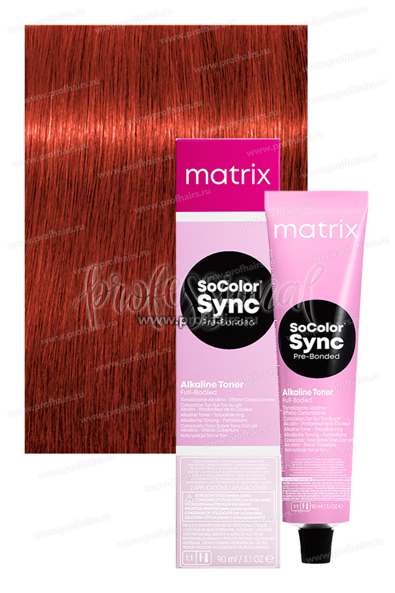 Matrix SoColor Sync Pre-Bonded 6RC+ Темный блондин красно-медный 90 мл.