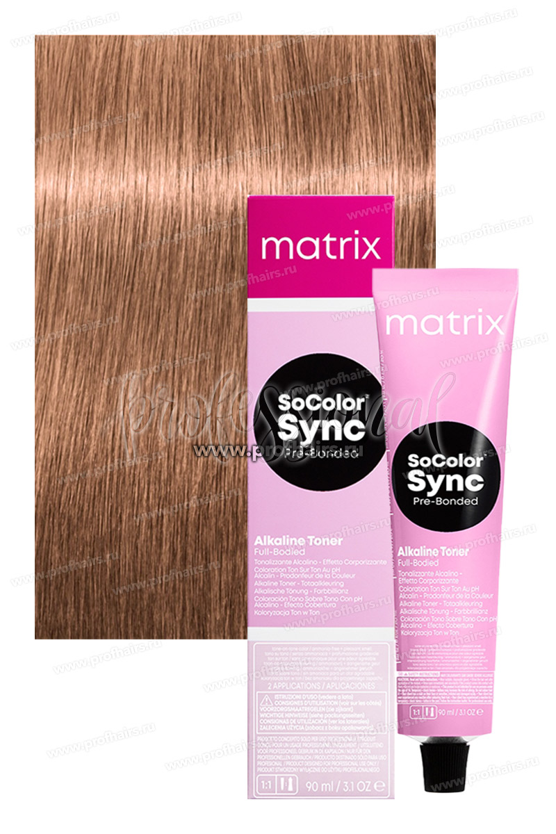 Matrix SoColor Sync Pre-Bonded 9GV Очень светлый блондин золотистый перламутровый 90 мл.
