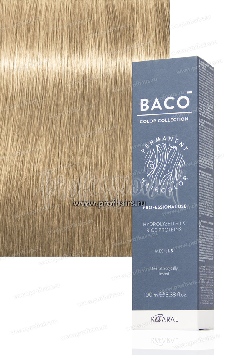 Kaaral Baco Стойкая краска для волос 10.0 Очень-очень светлый блондин 100 мл.