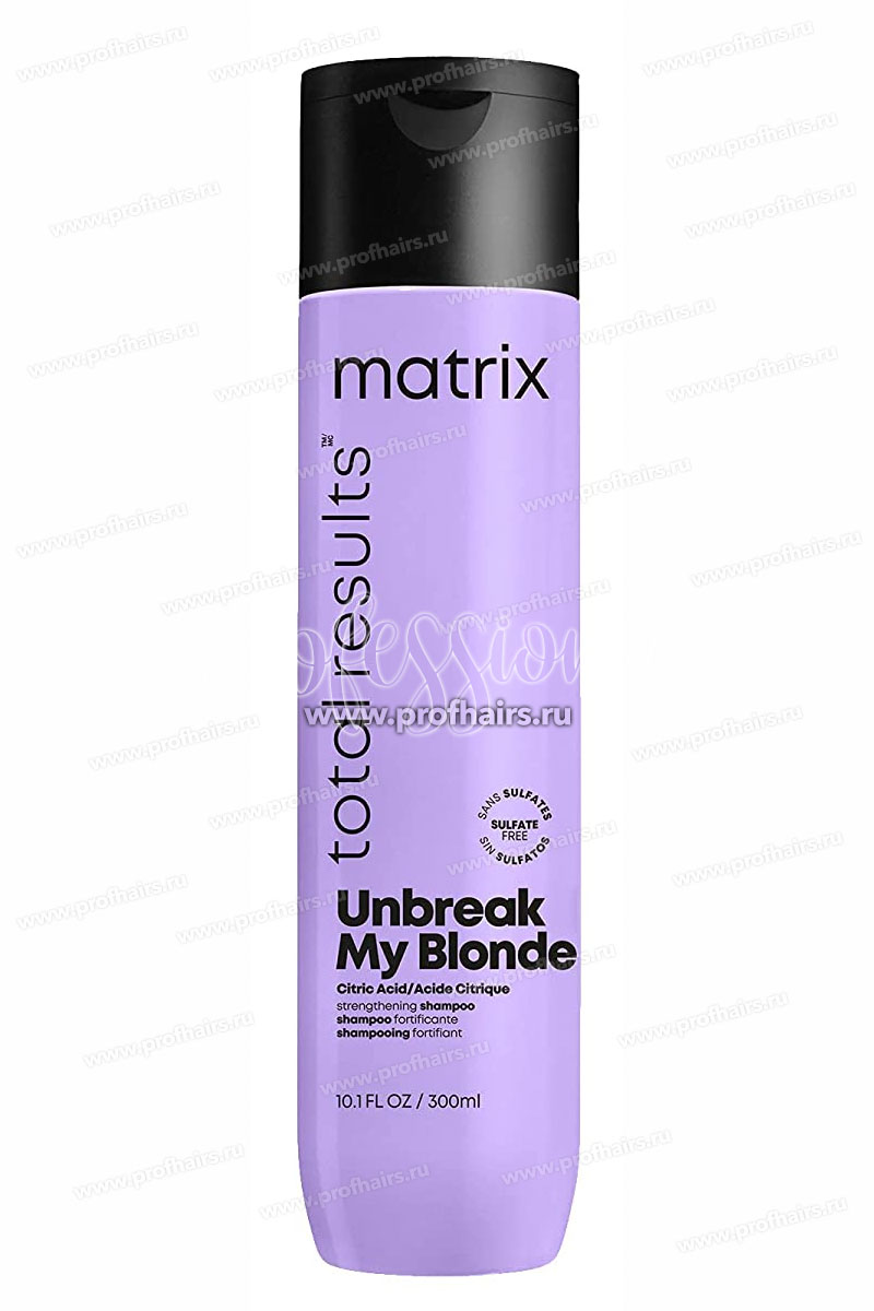 Matrix Total Results Unbreak My Blonde Shampoo Укрепляющий бессульфатный шампунь для осветленных волос 300 мл.