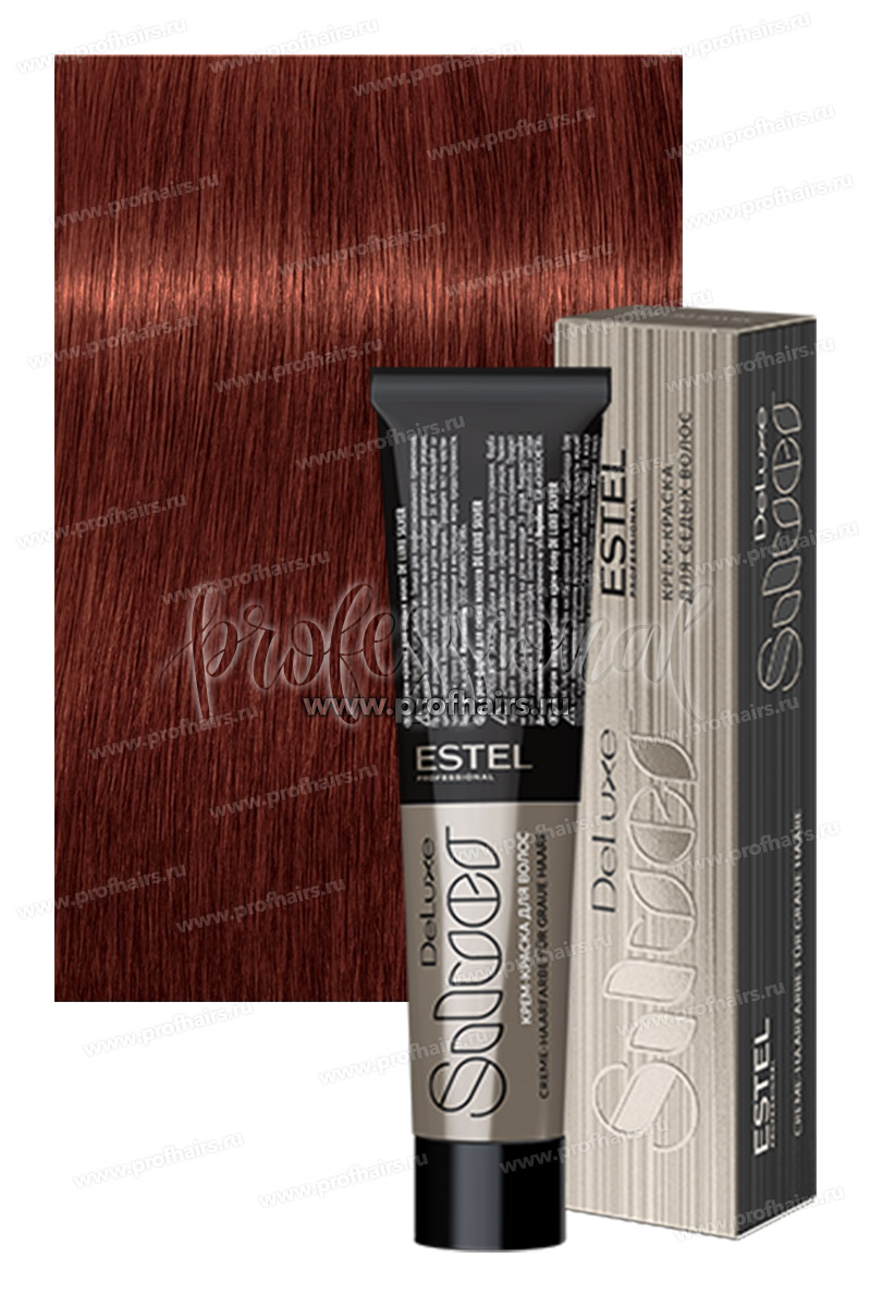 Estel De Luxe Silver 7/45 Русый медно-красный Крем-краска для седых волос 60 мл.
