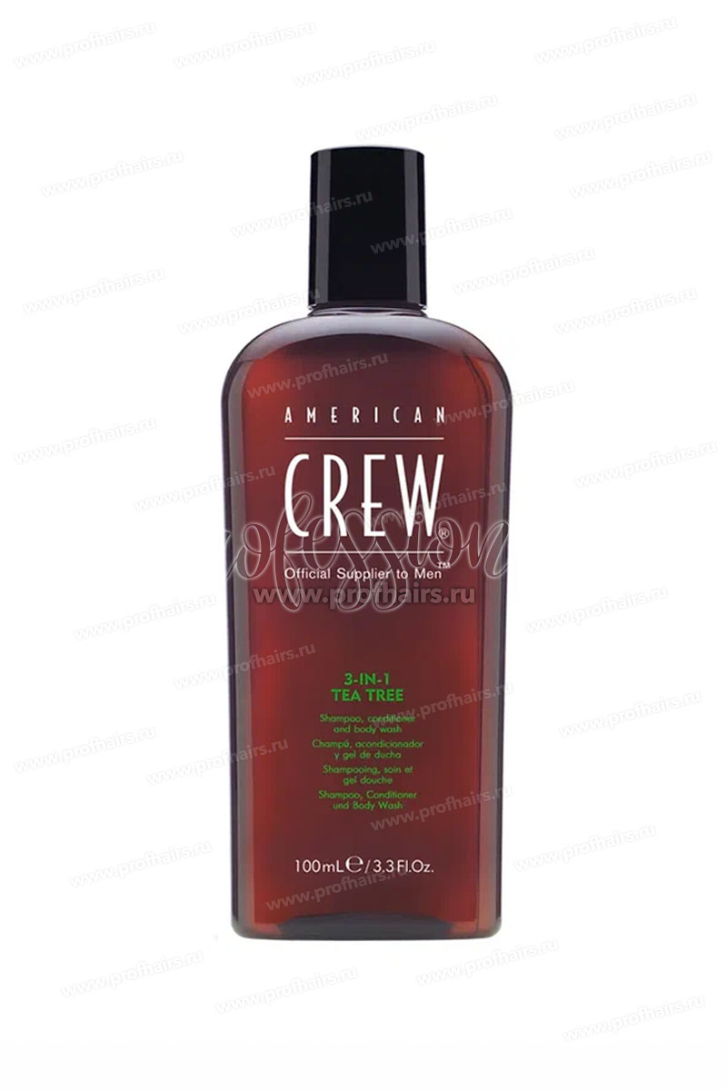 American Crew Tea Tree 3 in 1 Средство 3 в 1 (Шампунь + Кондиционер + Гель для душа) 100 мл.