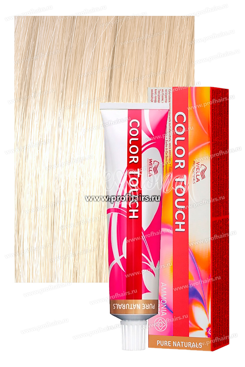 Wella Color Touch Pure Natural 10/01 Яркий блонд пепельный Оттеночная крем-краска 60 мл.
