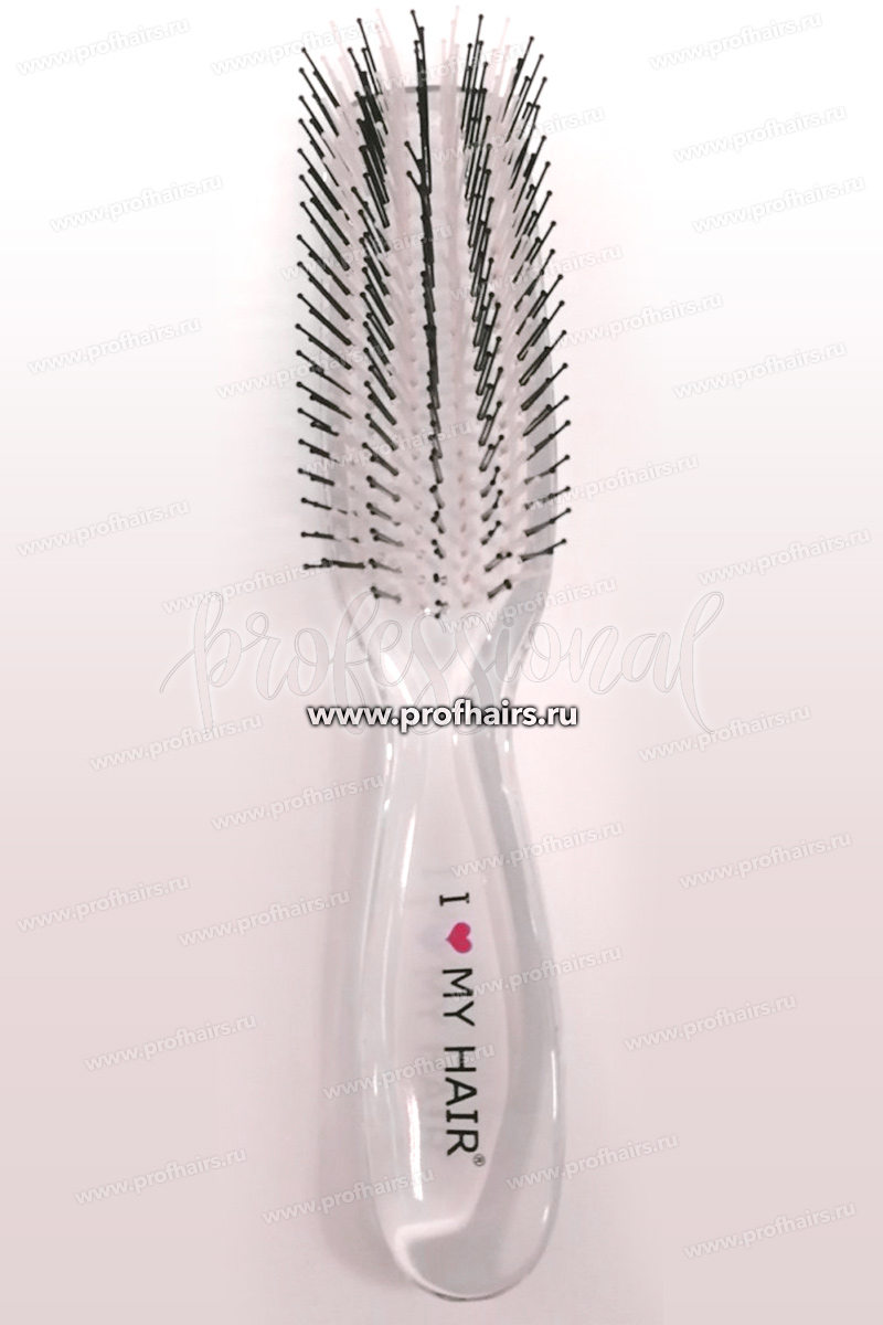 I LOVE MY HAIR Spider Classic "Сойка" 1801 Щетка для расчесывания волос Диамонд прозрачная глянцевая размер M