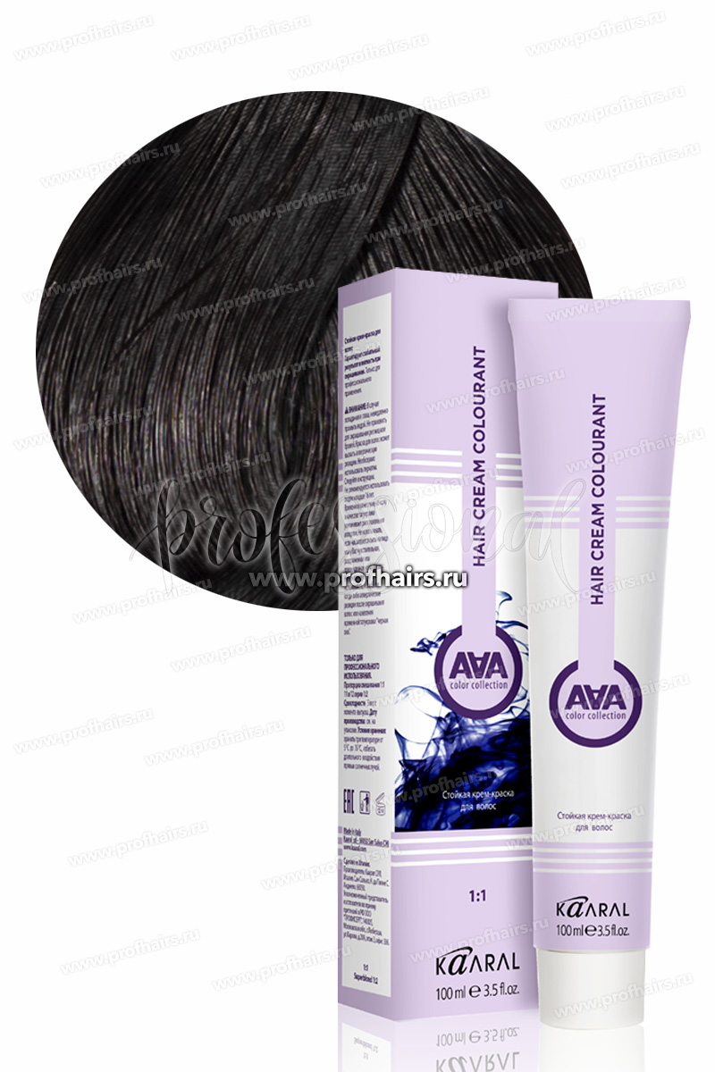 Kaaral AAA Стойкая краска для волос 4.5 Махагоновый каштан 100 мл.