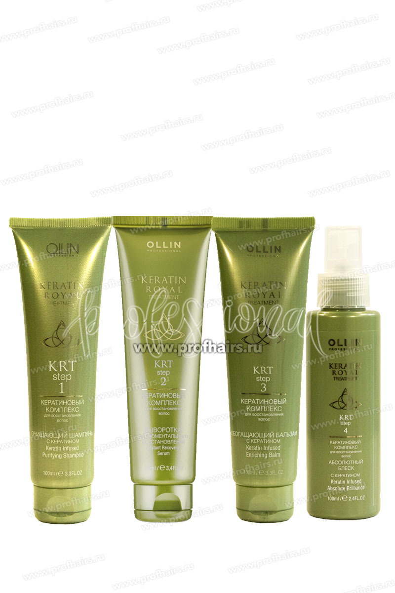 Ollin Keratin Royal Treatment Очищающий шампунь с кератином 100 мл.