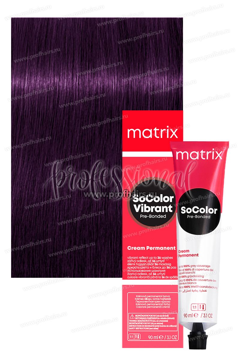 Matrix SoColor Pre-Bonded 6VR/6.26 Темный блондин перламутровый красный 90 мл.