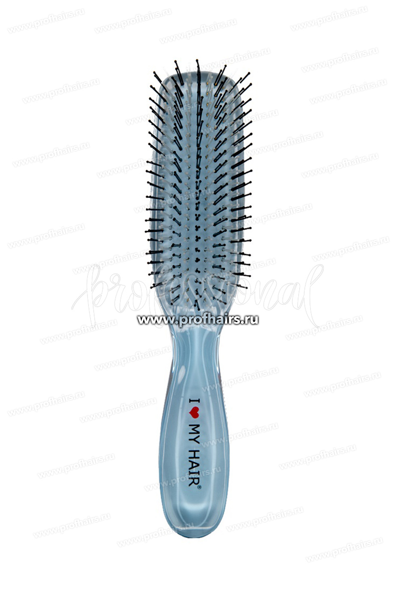 Ginko Aqua brush Русалочка 1801 Щетка для расчесывания волос и очищения кожи головы Синяя прозрачная Размер М