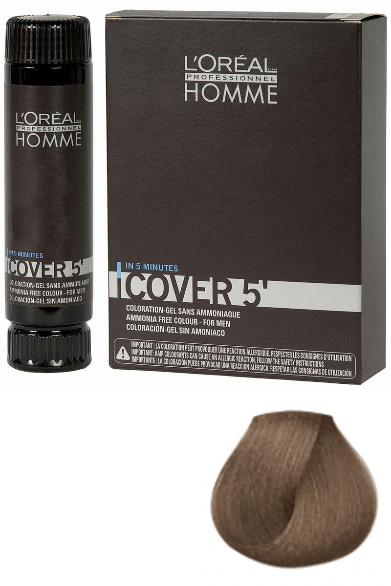 LOreal Homme Cover 5 Тонирующий гель без аммиака №7 Блондин 3*50 мл.