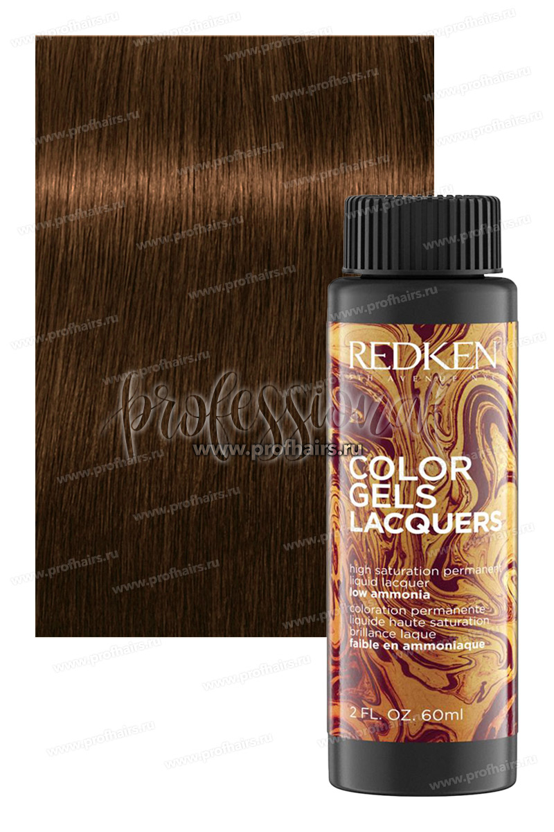 Redken Color Gel Lacquers 6CB Amber Glaze Перманентный щелочной краситель 60 мл.