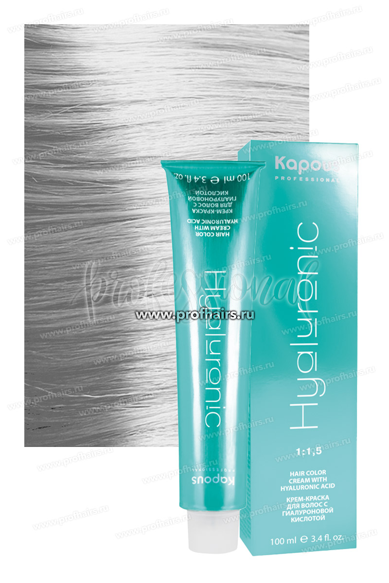 Kapous Hyaluronic Acid 10.012 Платиновый блондин прозрачный табачный 100 мл.