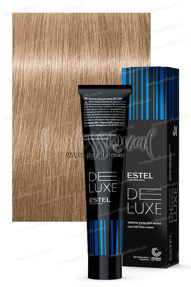 Estel DeLuxe 9/13 Блондин пепельно-золотистый Краска-уход 60 мл.