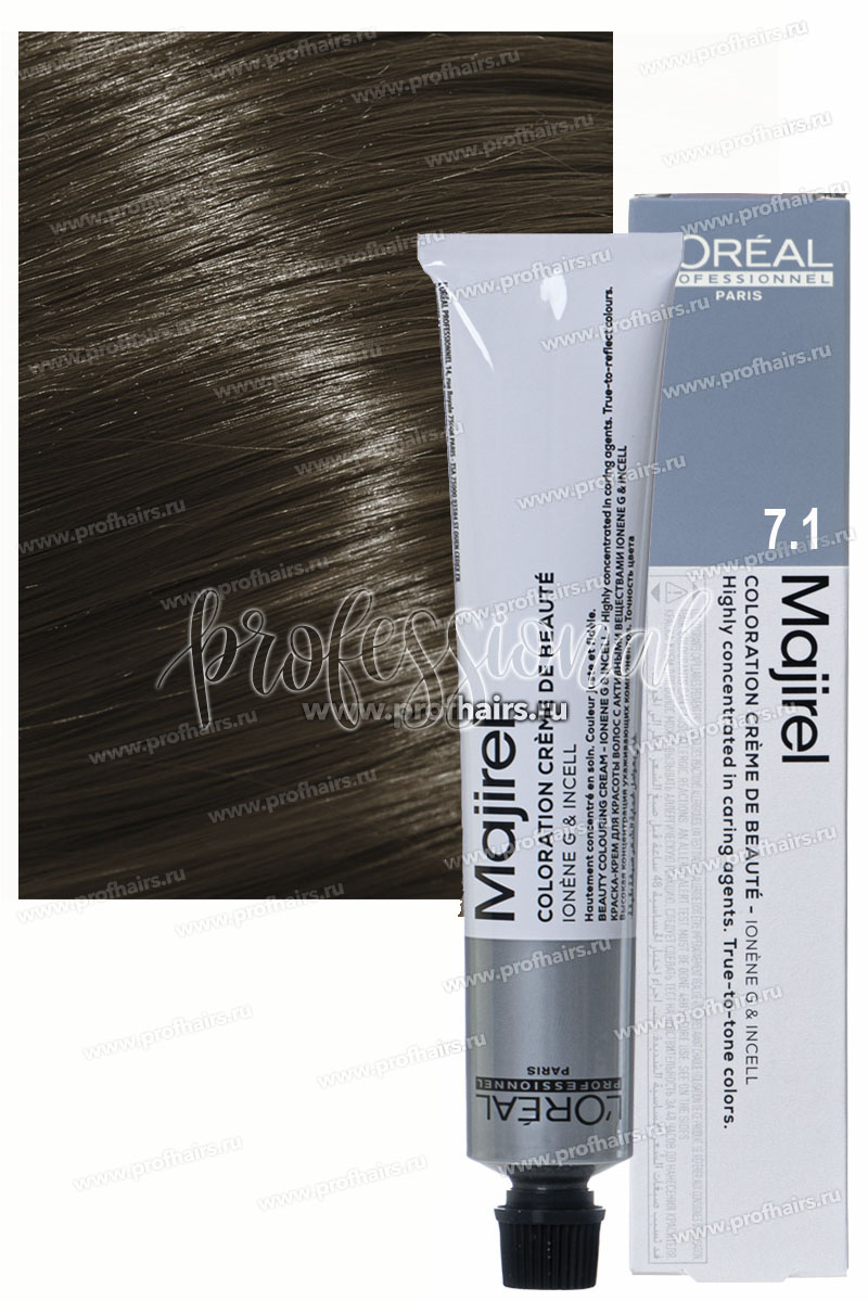 L'Oreal Majirel Краска для волос Мажирель 7.1 Блондин пепельный 50 мл.