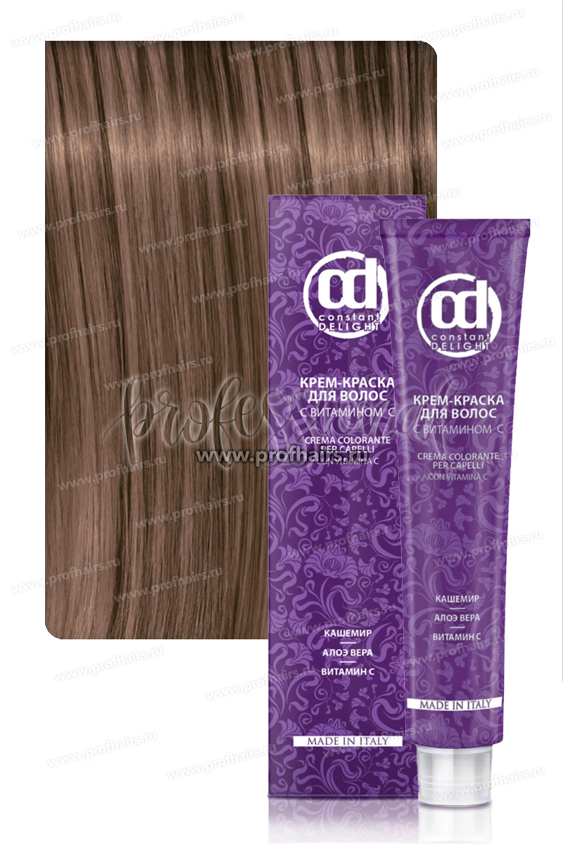 Constant Delight Крем-краска для волос с витамином С 8/62 Светло-русый шоколадно-пепельный 100 мл.