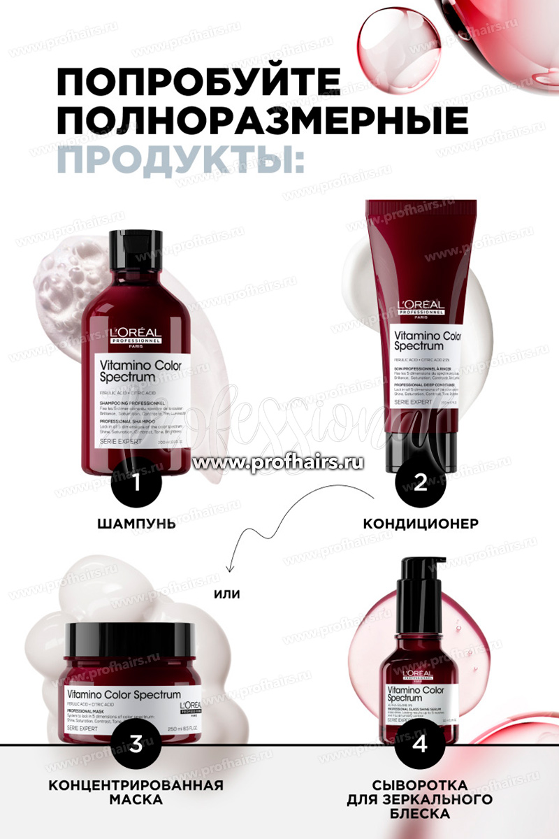 L'Oréal Vitamino Color Spectrum Бессульфатный шампунь для всех типов окрашенных волос 500 мл.