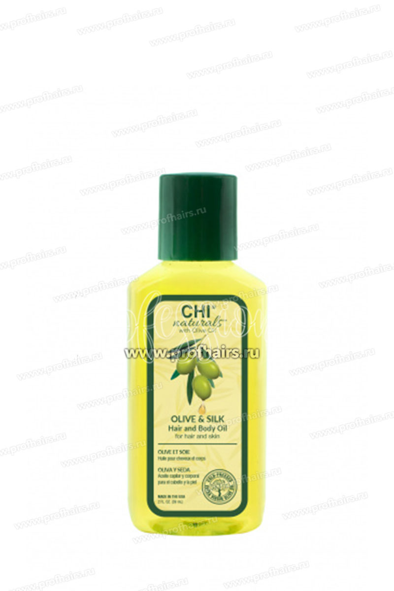 Chi Naturals with Olive Oil Olive & Silk Hair & Body Oil Масло для волос и тела с маслом оливы 59 мл.