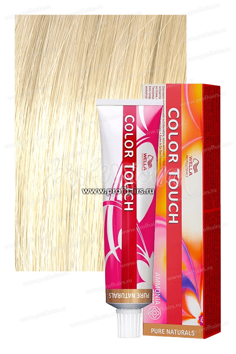 Wella Color Touch Pure Natural 10/0 Яркий блонд Оттеночная крем-краска 60 мл.