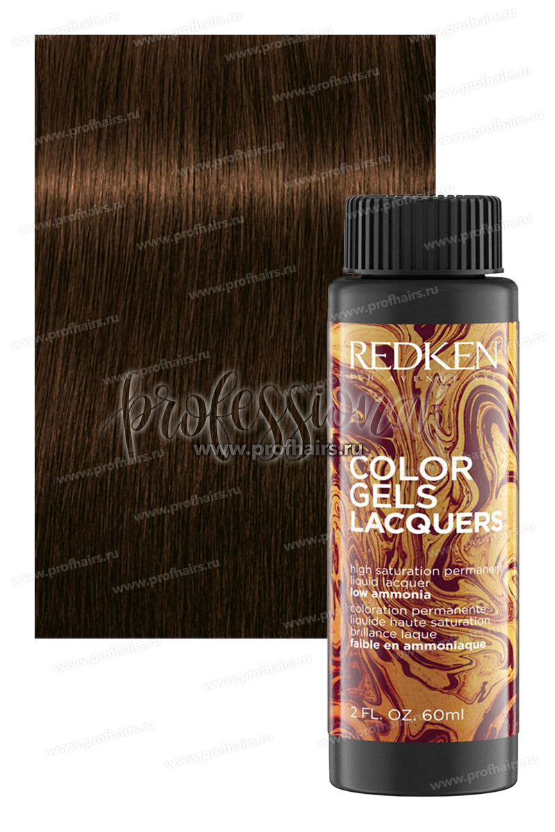 Redken Color Gel Lacquers 5CB Brownstone Перманентный щелочной краситель 60 мл.