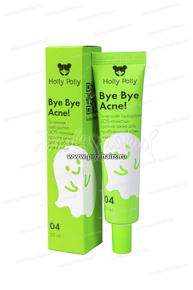 Holly Polly Bye Bye Acne! Точечная сыворотка SOS-помощь против акне для проблемной кожи лица 30 мл.