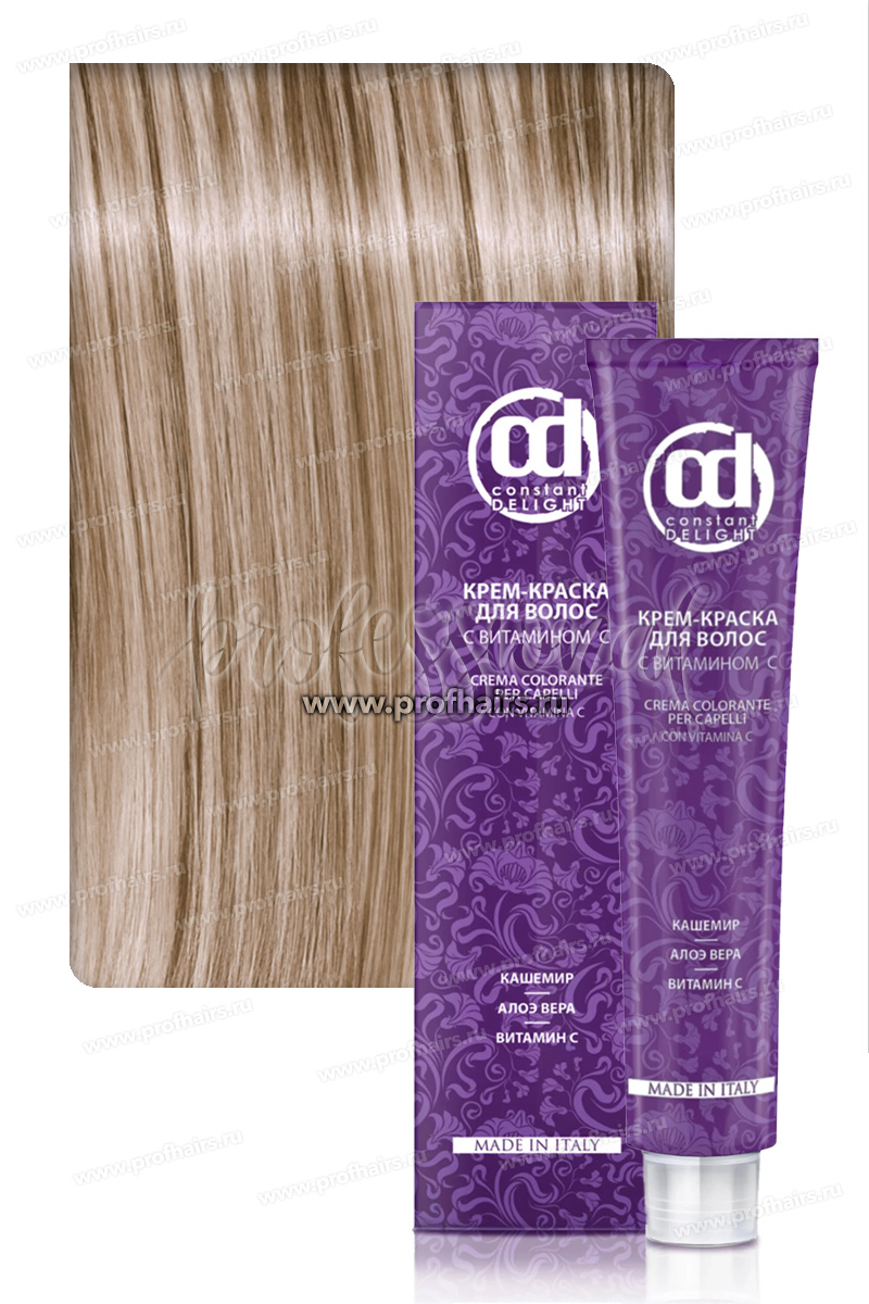 Constant Delight Крем-краска для волос с витамином С 10/2 Светлый блондин пепельный 100 мл.