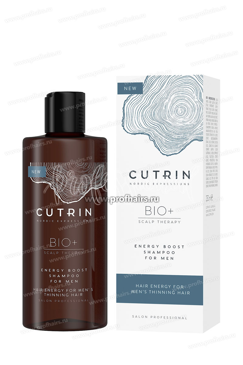 Cutrin Bio+ Energy Boost Шампунь-бустер для укрепления волос у мужчин 250 мл.