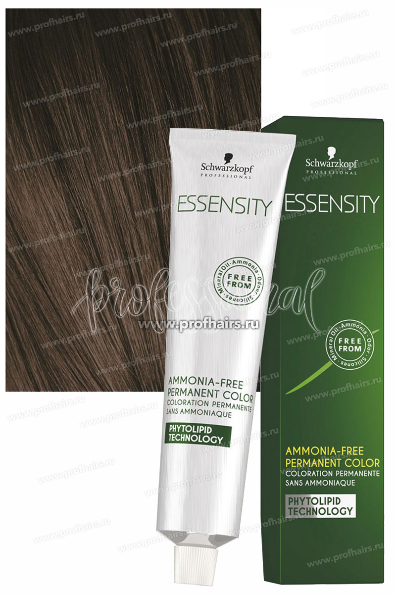 Schwarzkopf Essensity 5-62 Светлый коричневый шоколадный пепельный Безаммиачный краситель 60 мл.