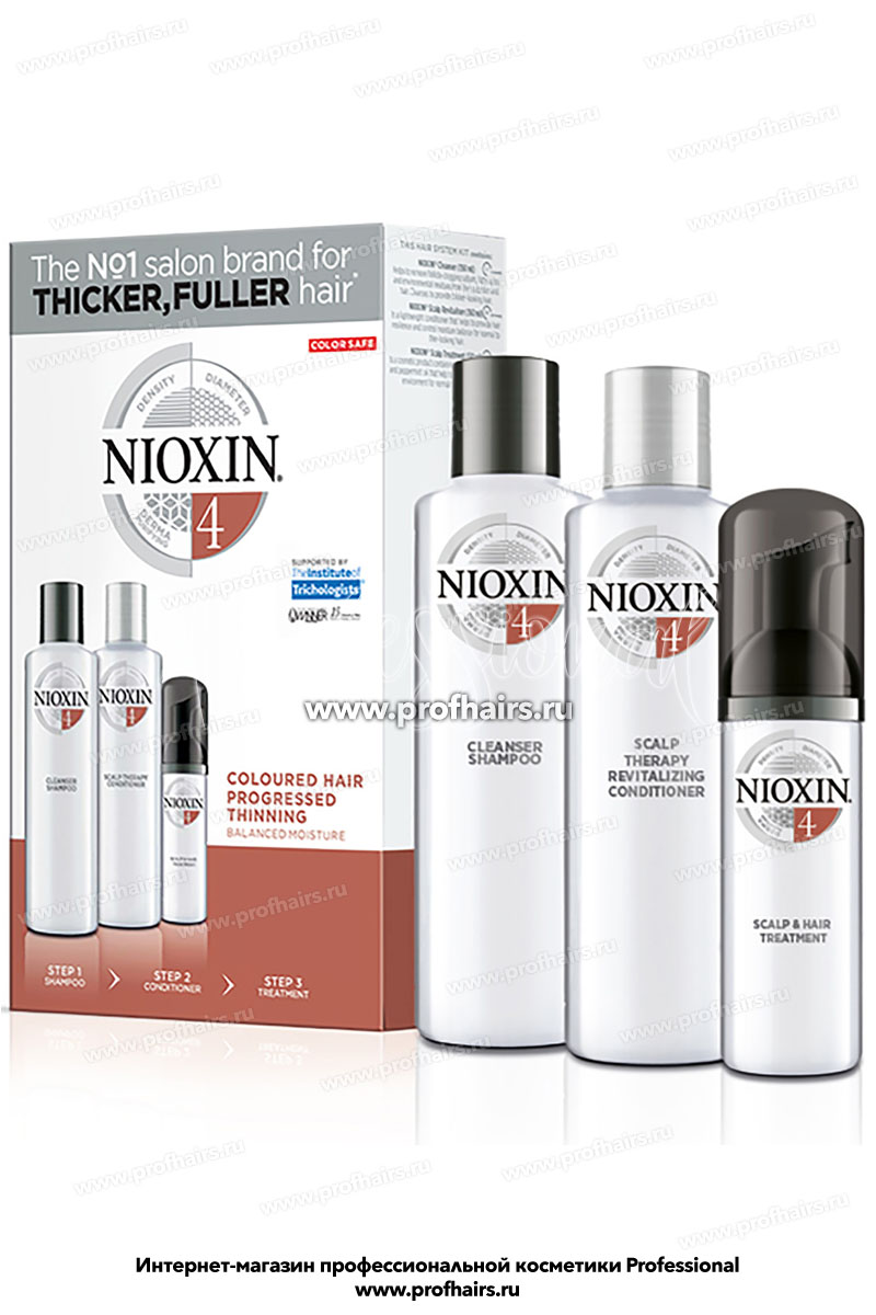 Nioxin 3D Система 4 Набор ухода для окрашенных истонченных волос