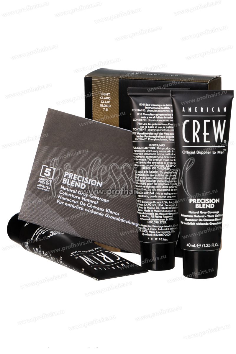 American Crew Precision Blend 7-8 Light Краска для тонирования седины. Тон светлый 3*40 мл.