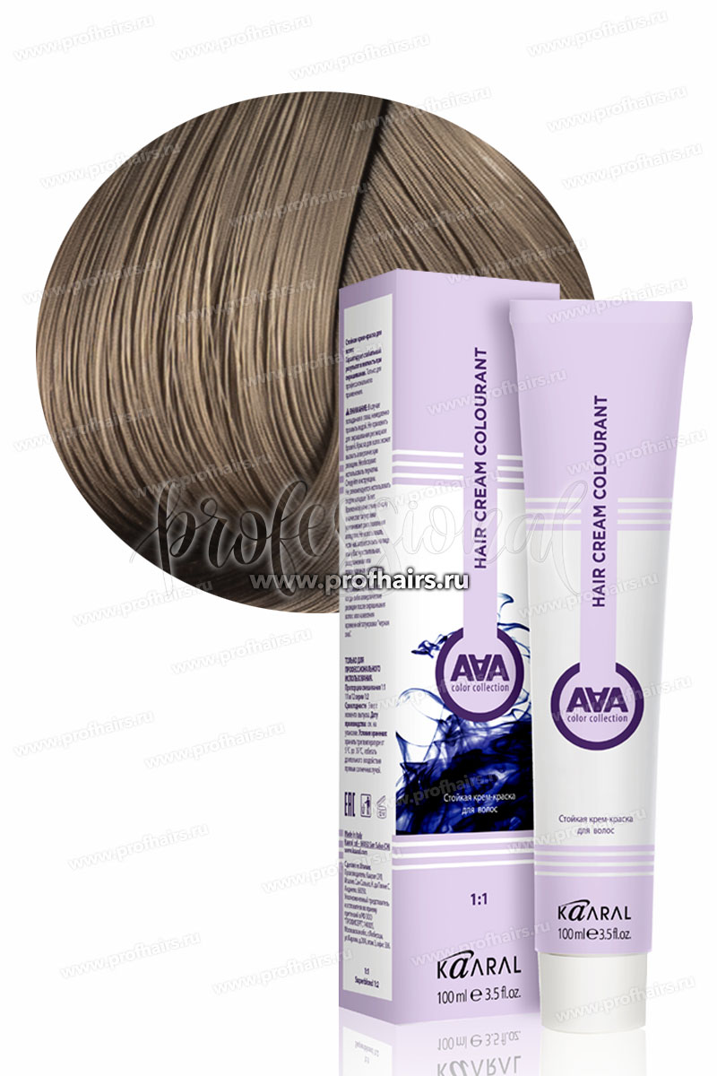Kaaral AAA Стойкая краска для волос 8.1 Светло-пепельный блондин 100 мл.