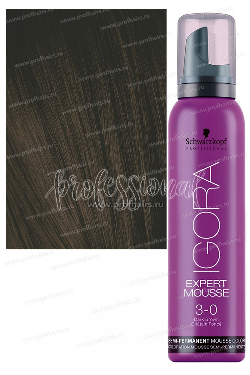 Schwarzkopf Igora Expert Mousse Тонирующий мусс 3-0  100 мл.