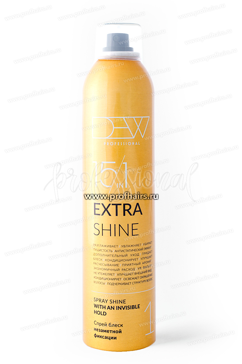 Dew Professional Extra Shine 15 в 1 Спрей блеск незаметной фиксации 200 мл.