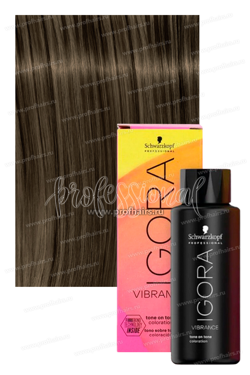 Schwarzkopf Igora Vibrance 6-00 Темный русый натуральный экстра Безаммиачный краситель тон-в-тон 60 мл.