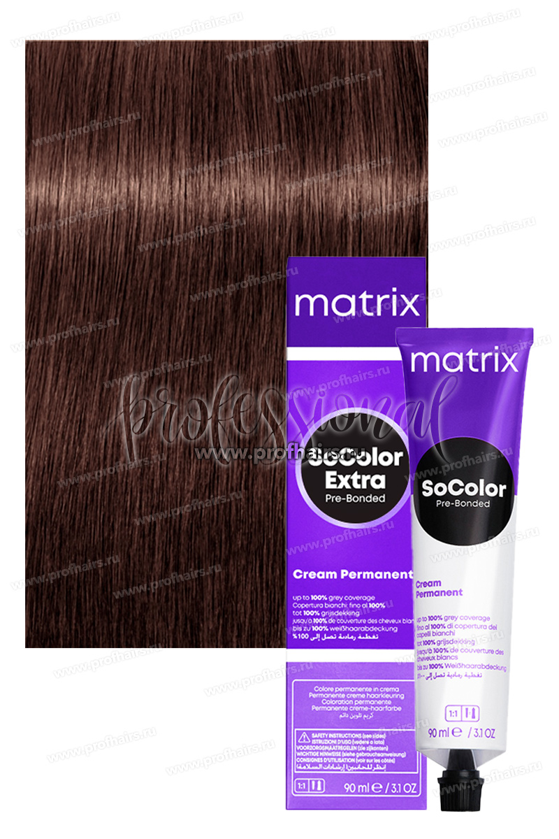 Matrix SoColor Pre-Bonded 506M/6.8 Темный блондин мокка 90 мл.