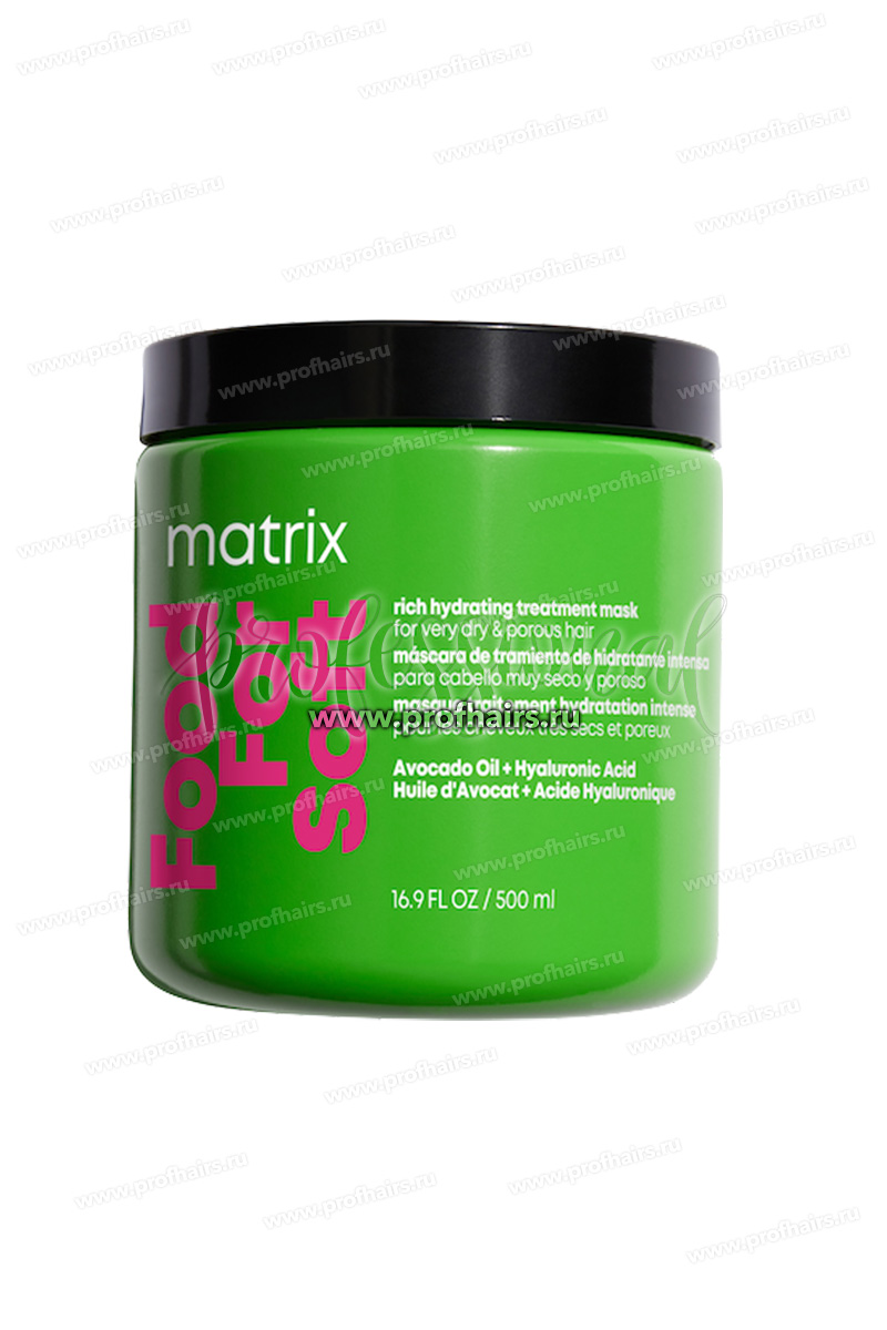 Matrix Total Results Food For Soft Маска для интенсивного увлажнения для очень сухих и пористых волос 500 мл.