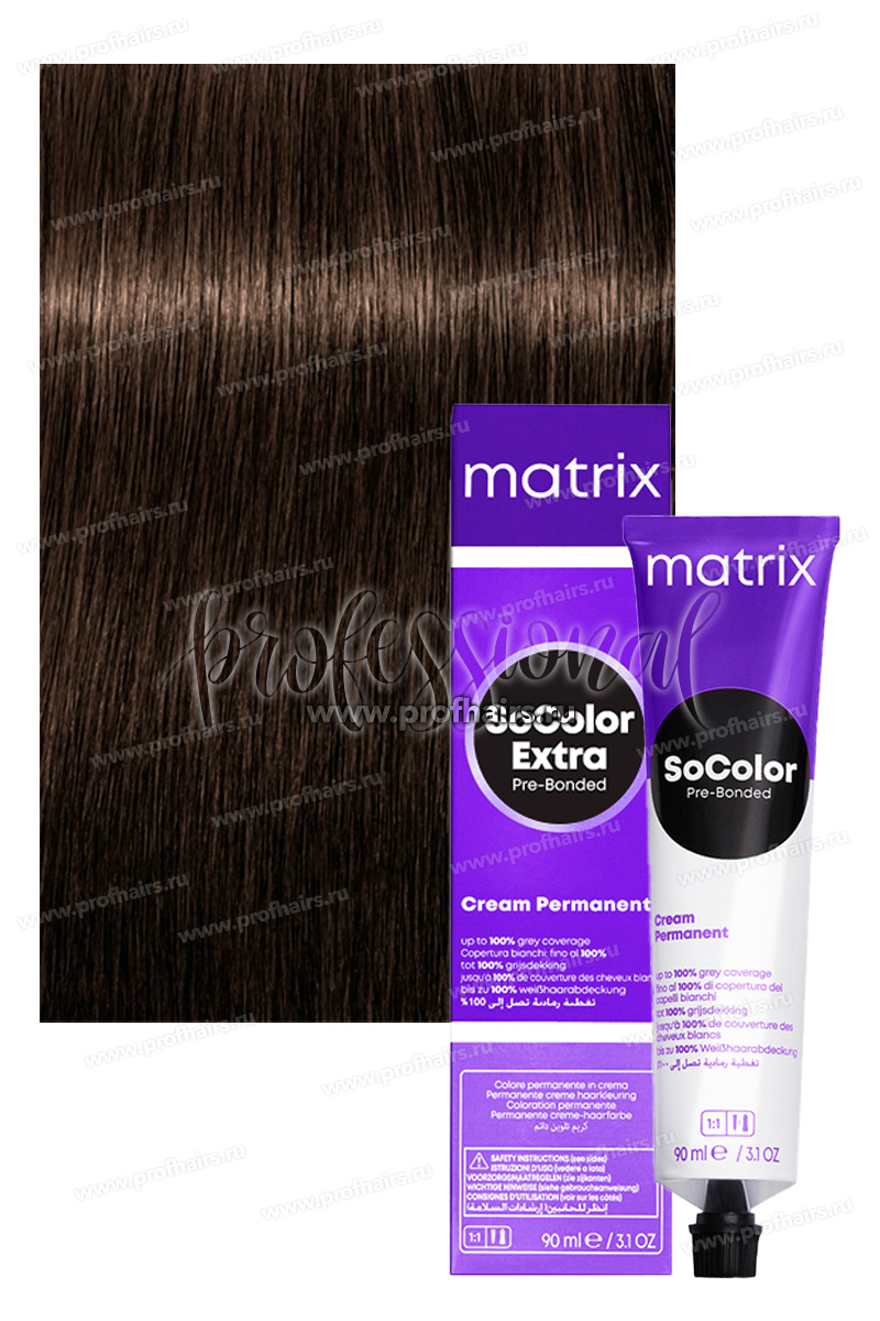 Matrix SoColor Pre-Bonded 505N/5.00 Светлый шатен 90 мл.