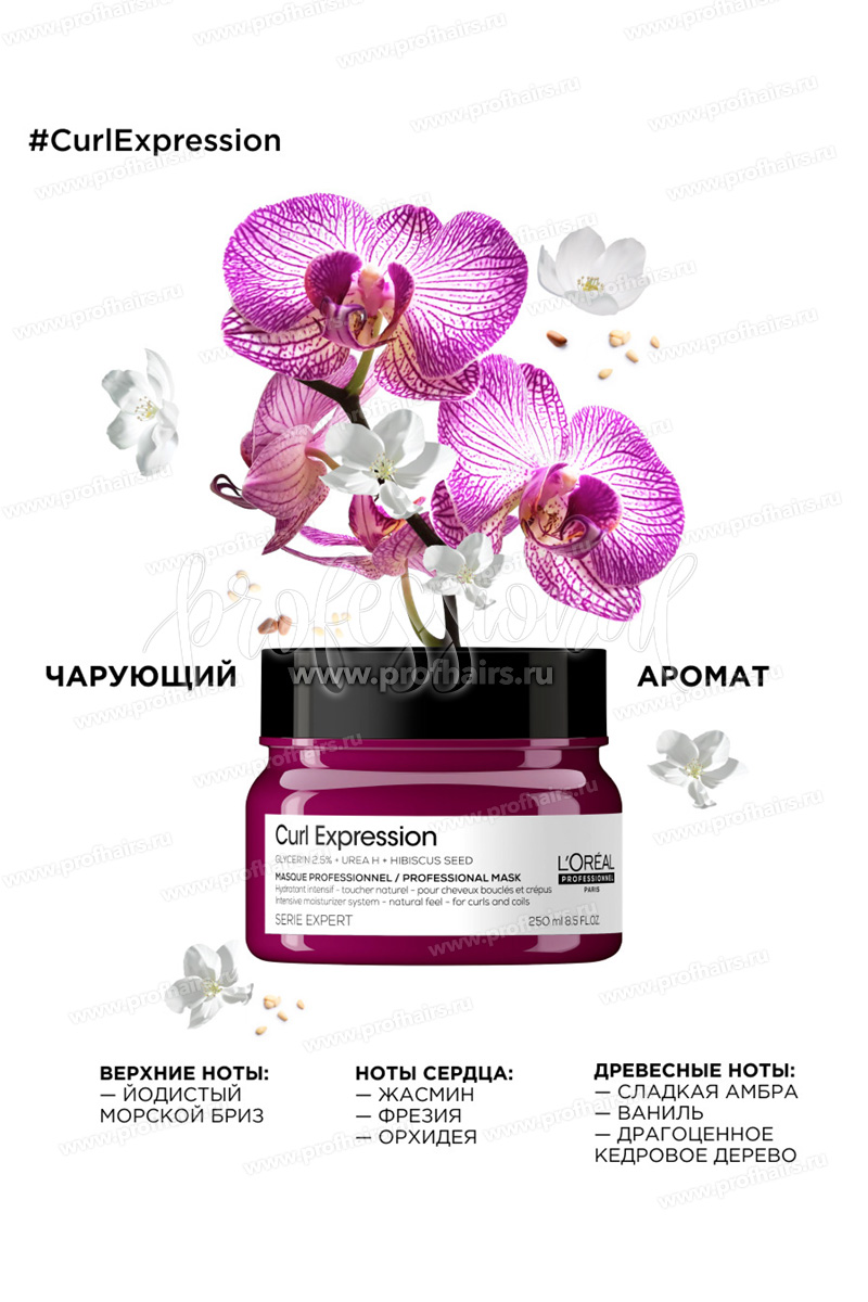 L'Oreal Curl Expression Интенсивно увлажняющая маска для всех типов кудрявых волос 250 мл.