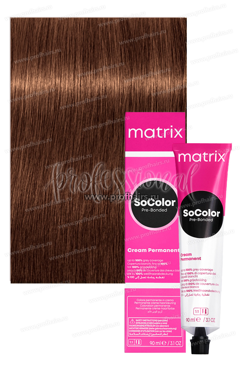 Matrix SoColor Pre-Bonded 7BC/7.54 Блондин коричневый медный 90 мл.